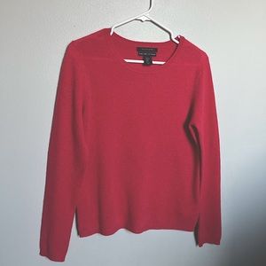 TAHARI. PURE LUXE 100% Cashmere Coral Women’s Sweater Sz M